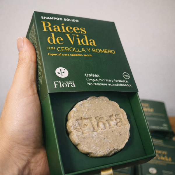 Shampoo Sólido Raíces de Vida – Cebolla y Romero | Cosmética Flora