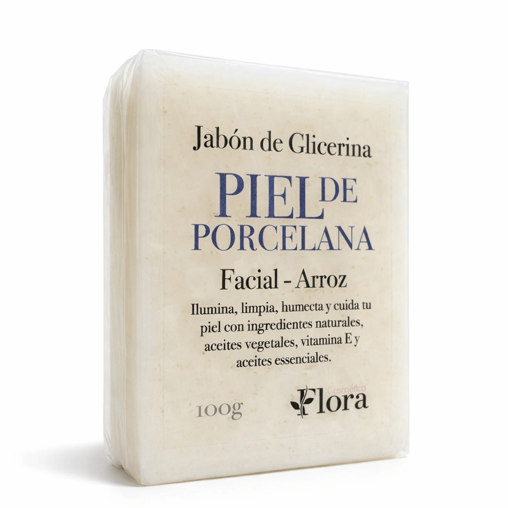 Jabón de Arroz Natural | Piel de Porcelana | Cosmética Flora