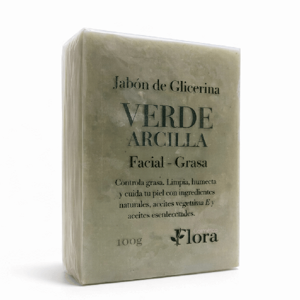 Jabón Natural de Arcilla Verde | Cosmética Flora