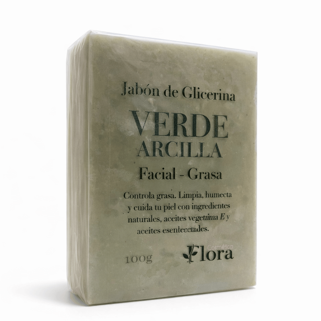 Jabón Natural de Arcilla Verde | Cosmética Flora
