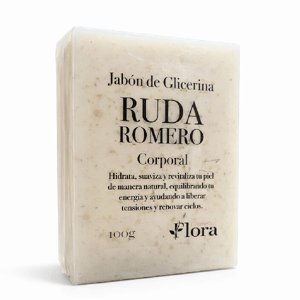 Jabón Natural Ruda y Romero - Energizante |  Cosmética Flora